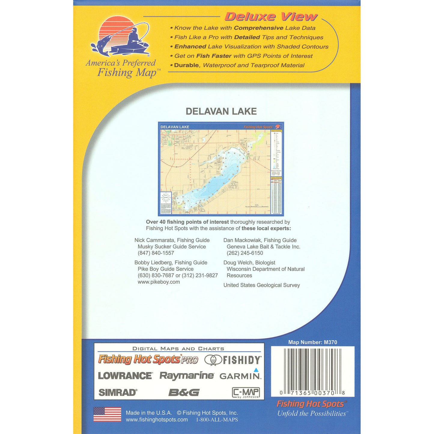 Delavan Lake (Walworth Co) Fishing Map