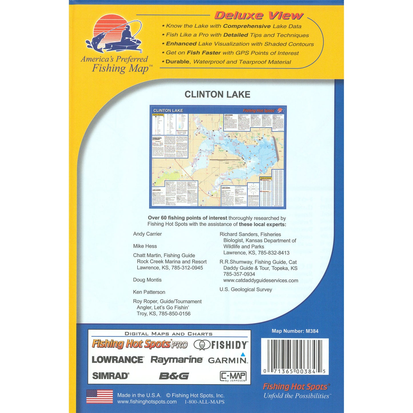 Clinton Lake (Kansas) Fishing Map