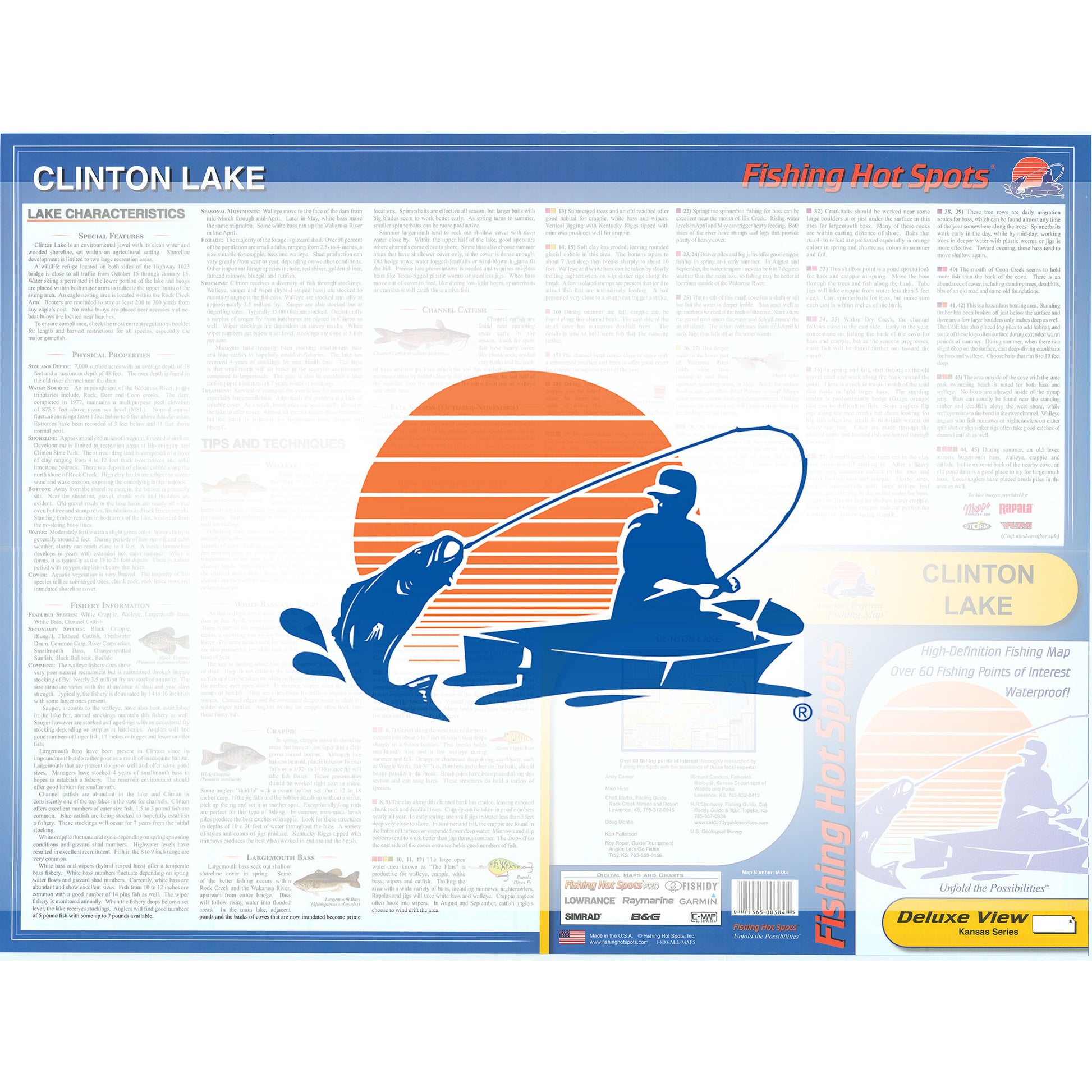 Clinton Lake (Kansas) Fishing Map