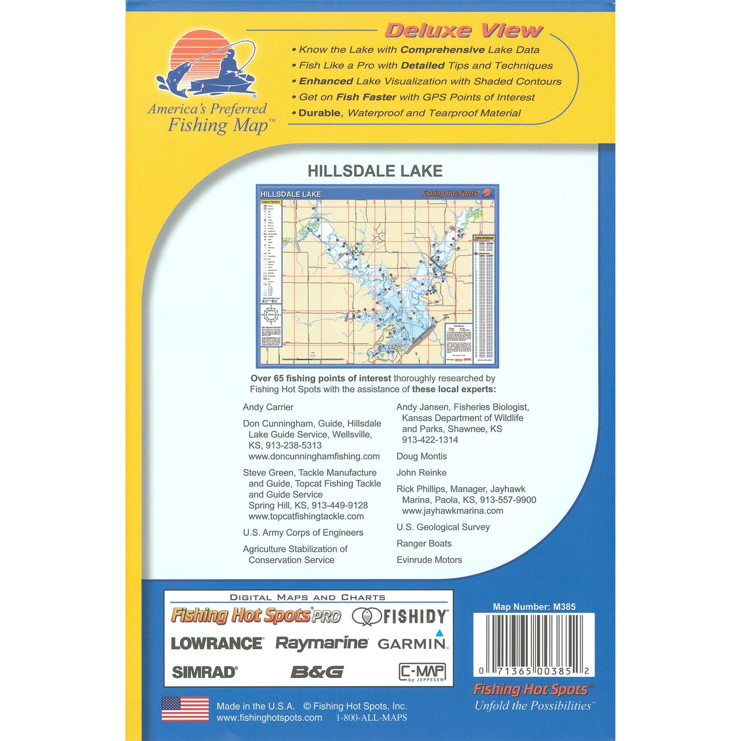 Hillsdale Lake Fishing Map