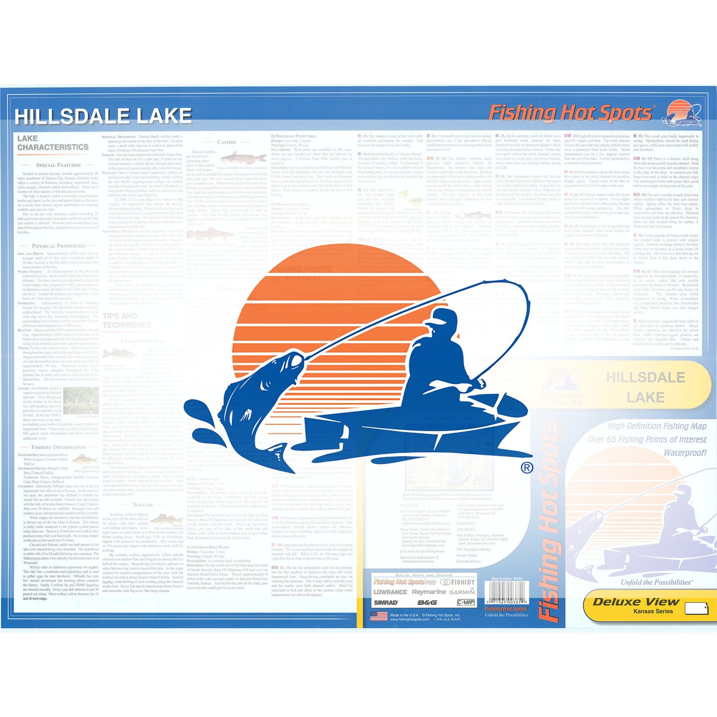 Hillsdale Lake Fishing Map