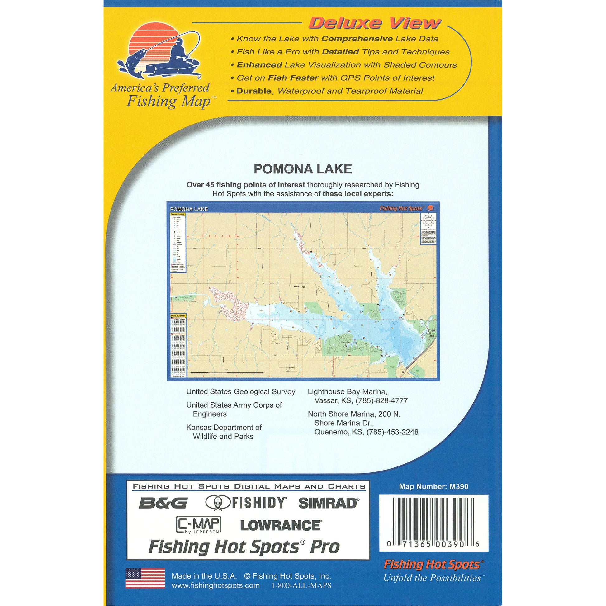 Pomona Lake Fishing Map