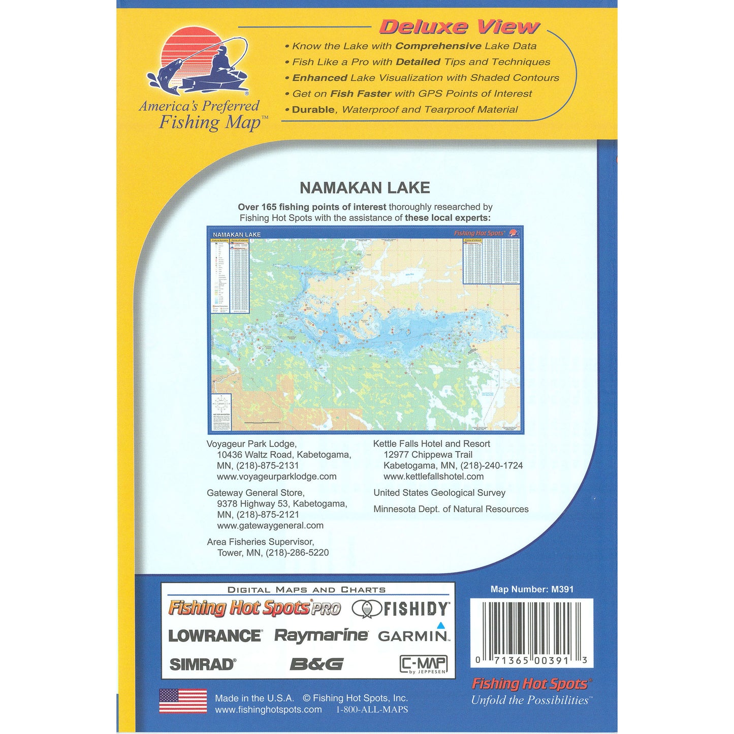 Lake Namakan Fishing Map