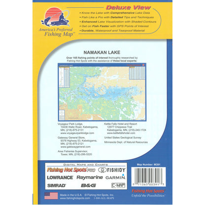 Lake Namakan Fishing Map