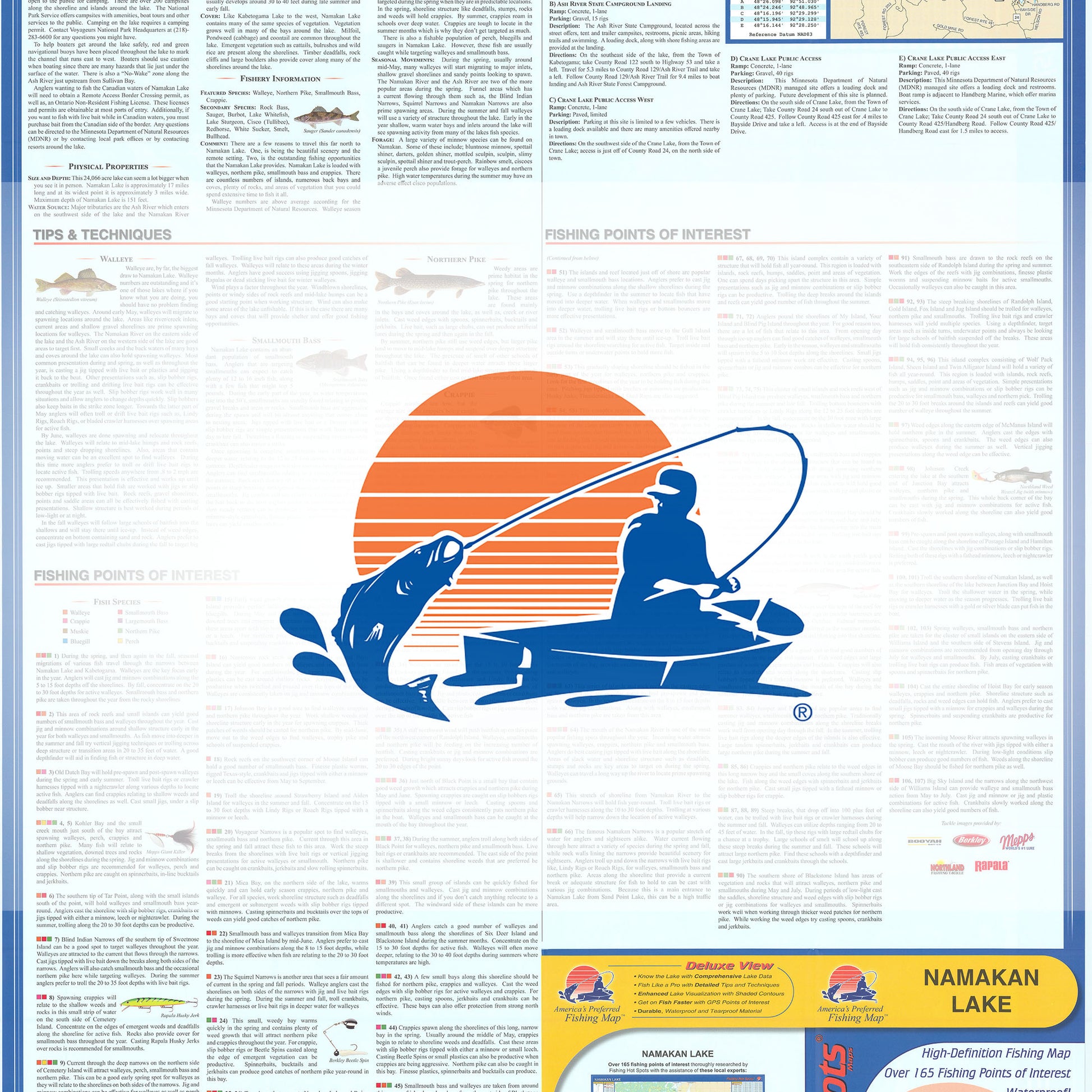 Lake Namakan Fishing Map