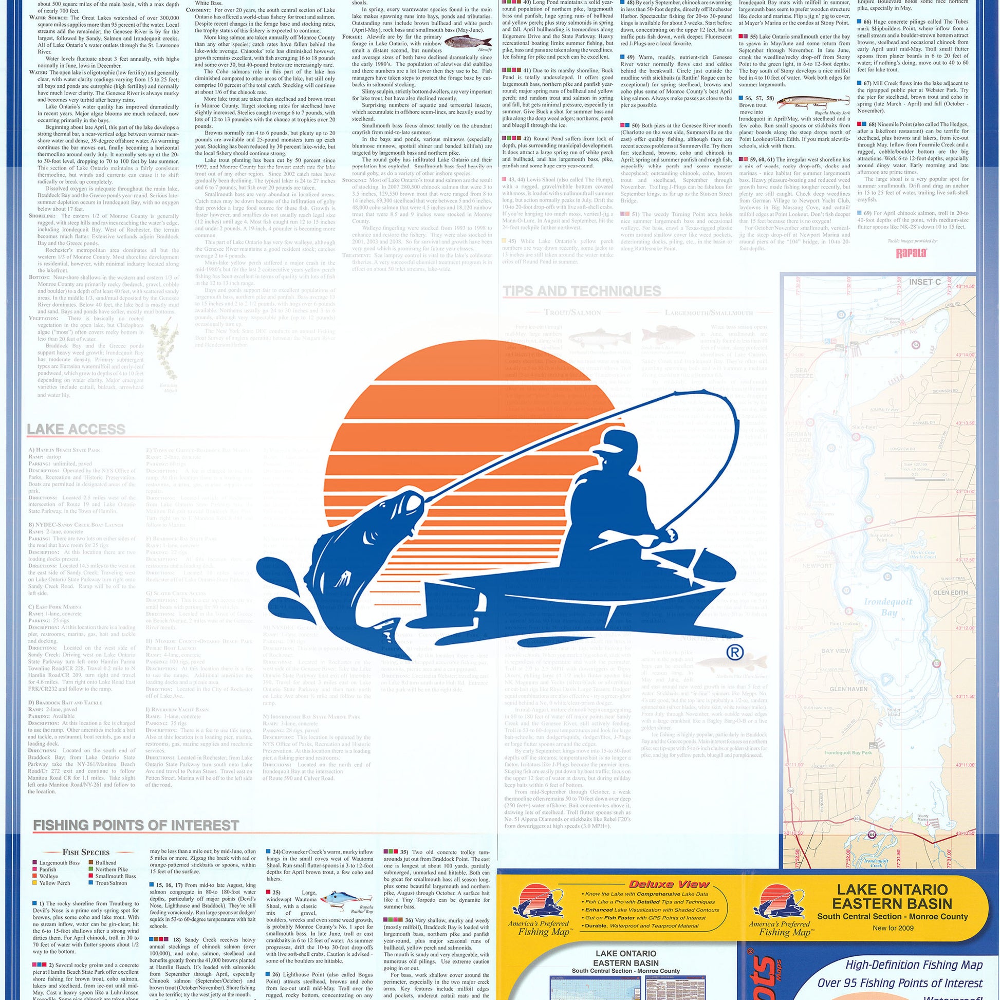 Ontario-- South Central (Monroe Co.) fishing map
