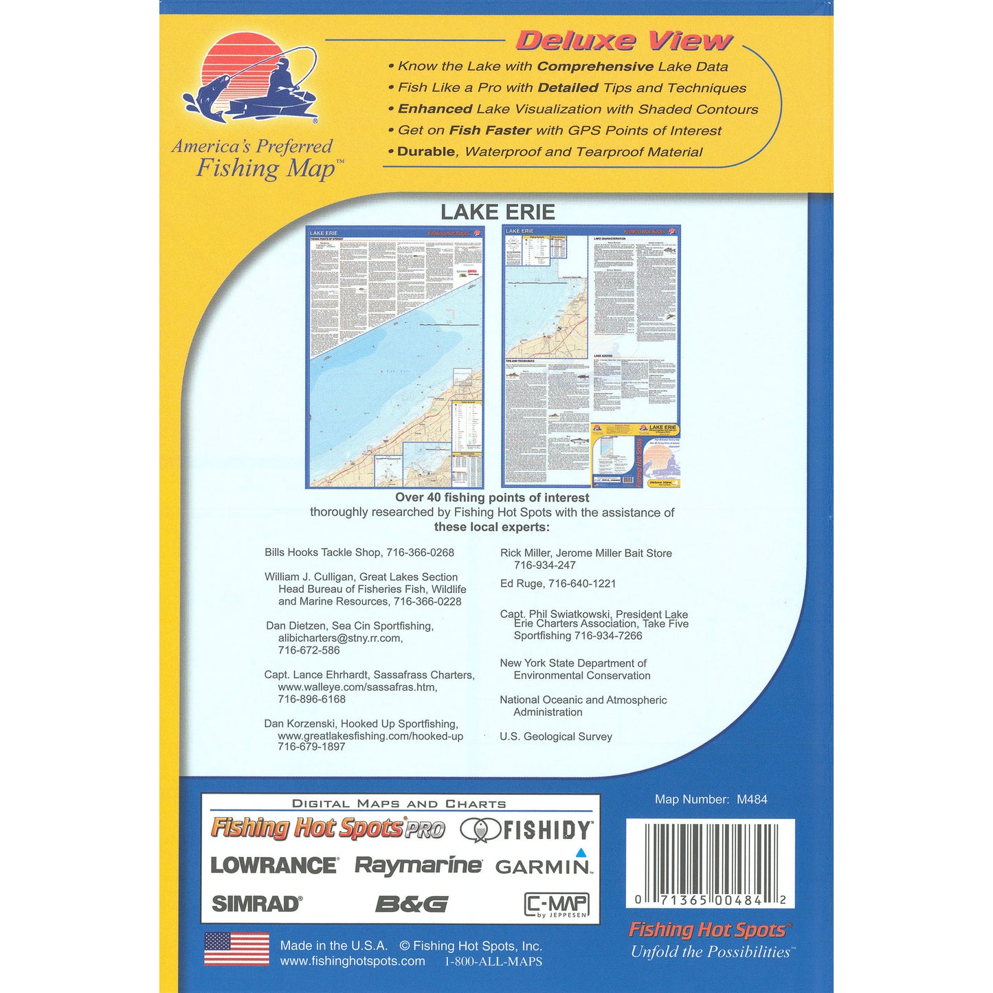 Lake Erie Fishing Map - Eastern Basin (NY/PA Line-Sturgeon Point)