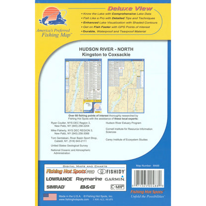 Hudson River-North (Kingston-Coxsackie) Fishing Map