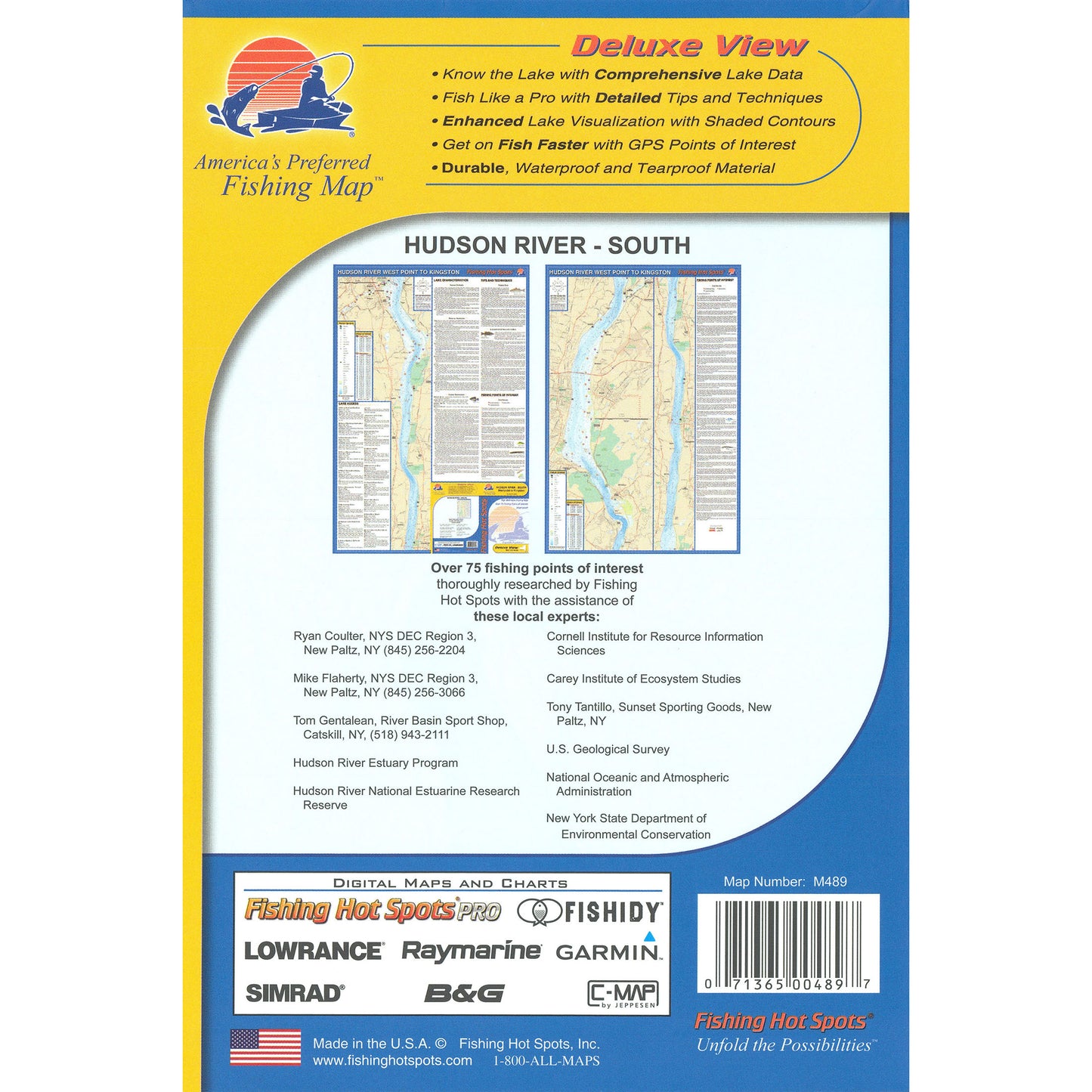 Hudson River-South (West Point-Kingston) Fishing Map
