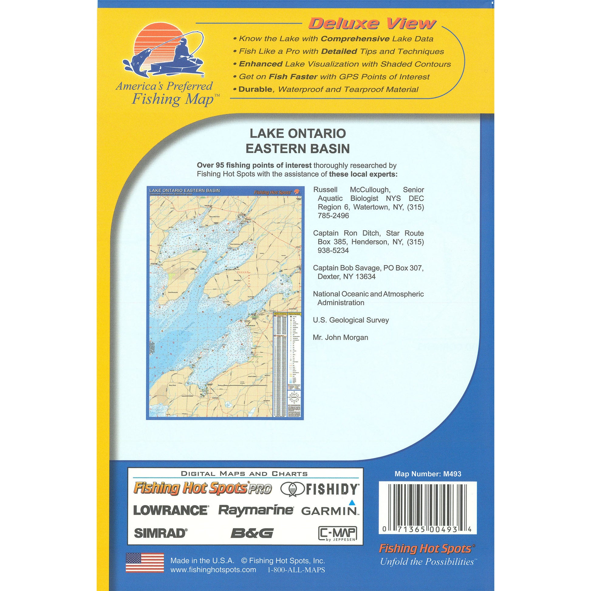Lake Ontario Fishing Map (Chaumont Fishing Map, Henderson Fishing Map, Black River Bays)