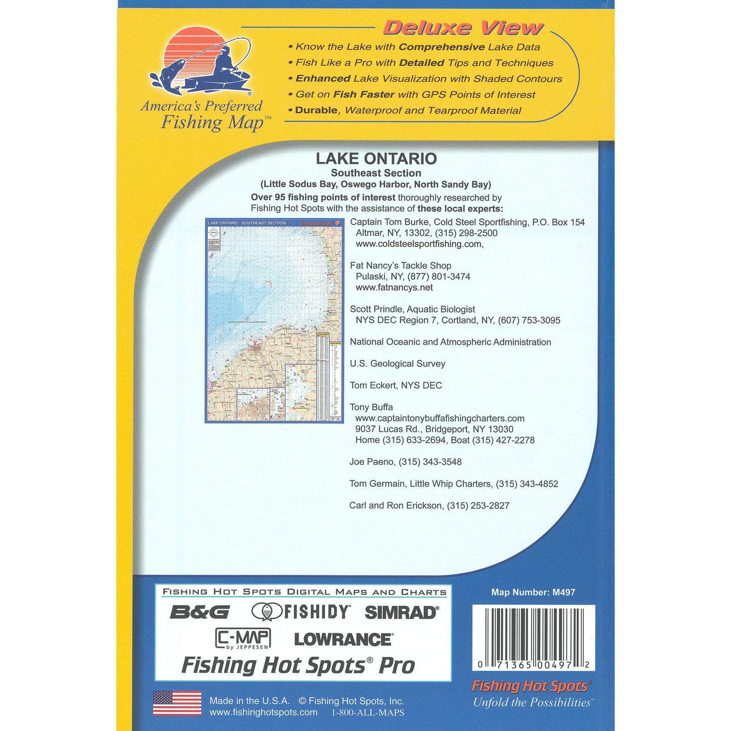 Lake Ontario Fishing Map (Oswego Area)