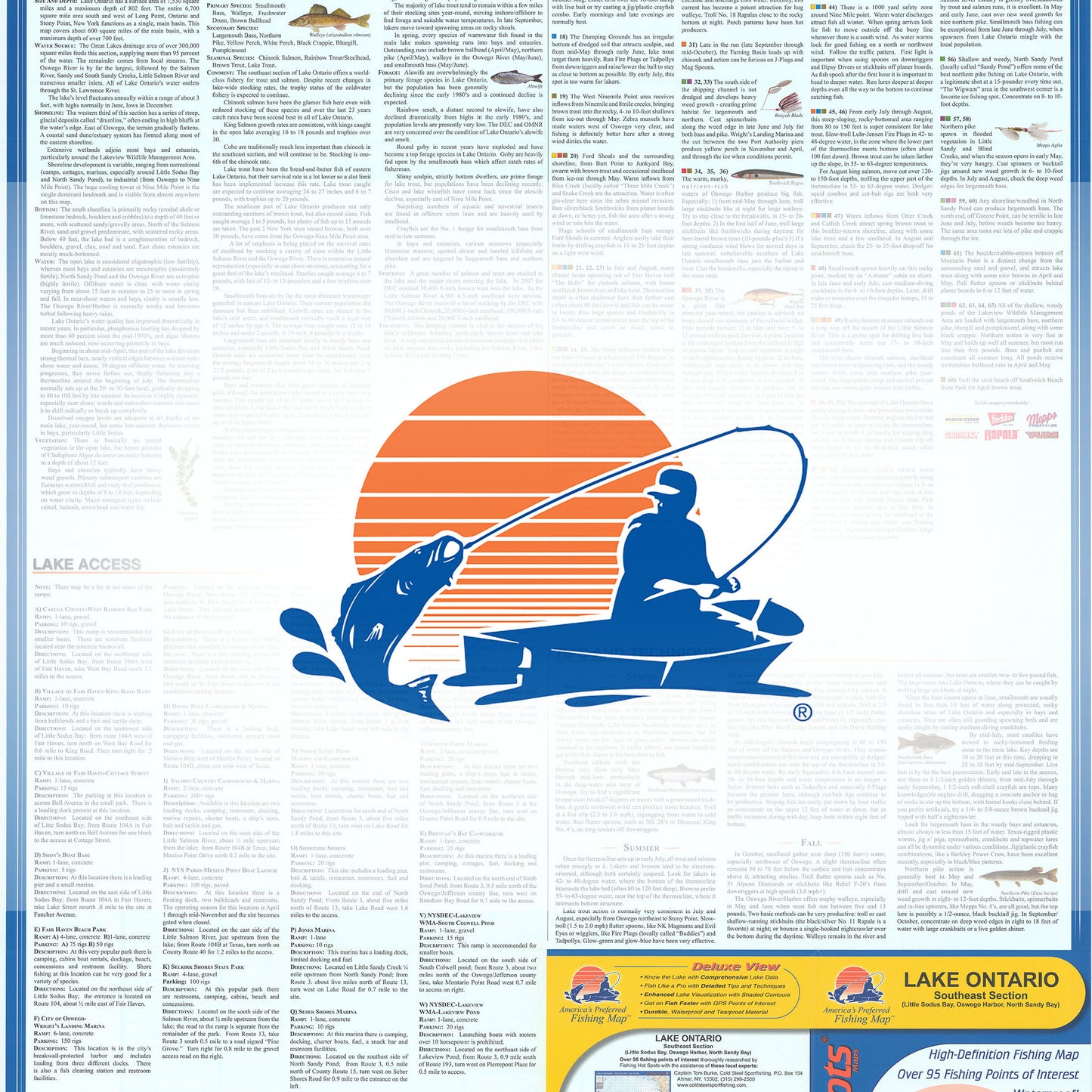 Lake Ontario Fishing Map (Oswego Area)