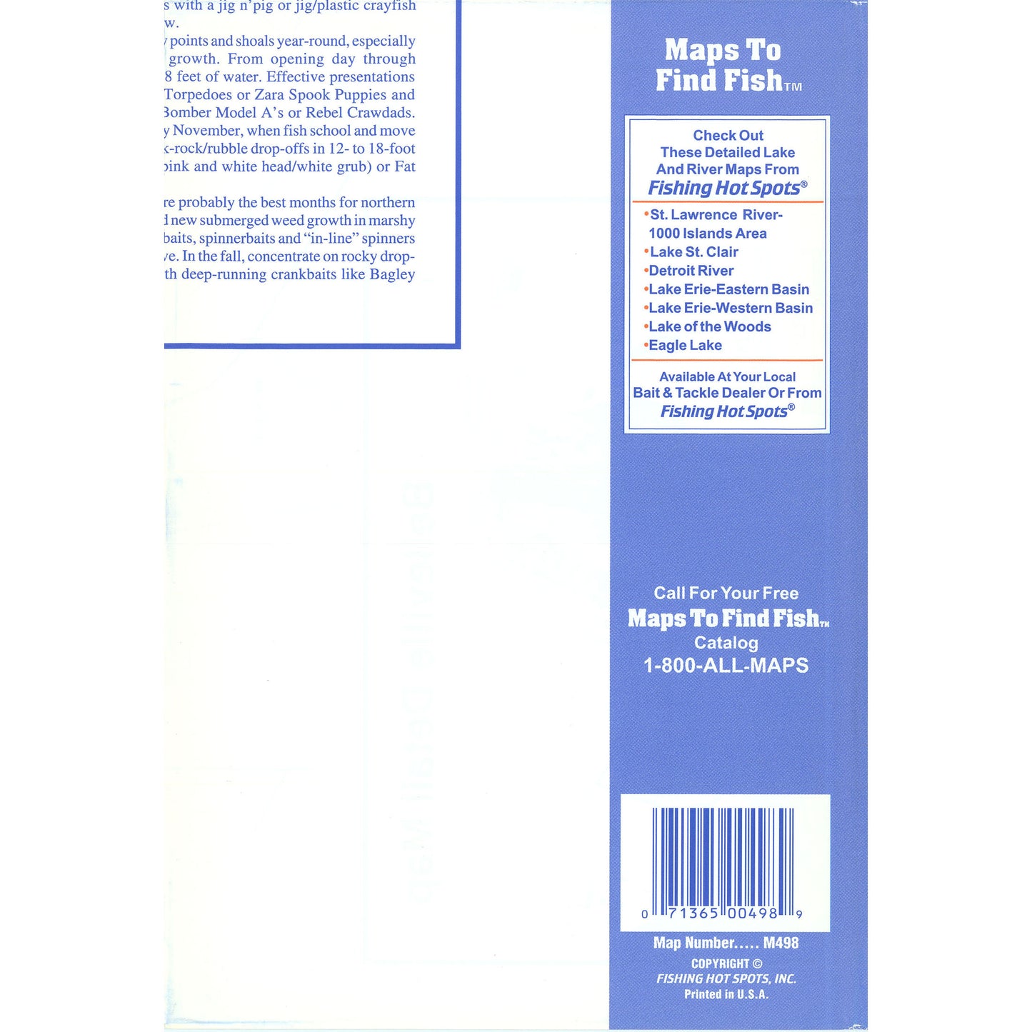 Bay of Quinte-W (Trenton to Telegraph Narrows) Fishing Map