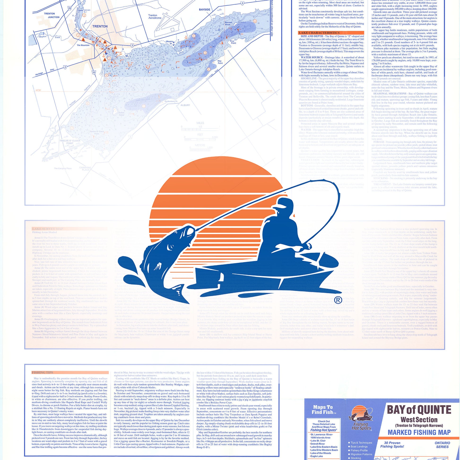 Bay of Quinte-W (Trenton to Telegraph Narrows) Fishing Map