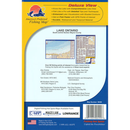 Lake Ontario, Southcentral Section Fishing Map, Wayne County