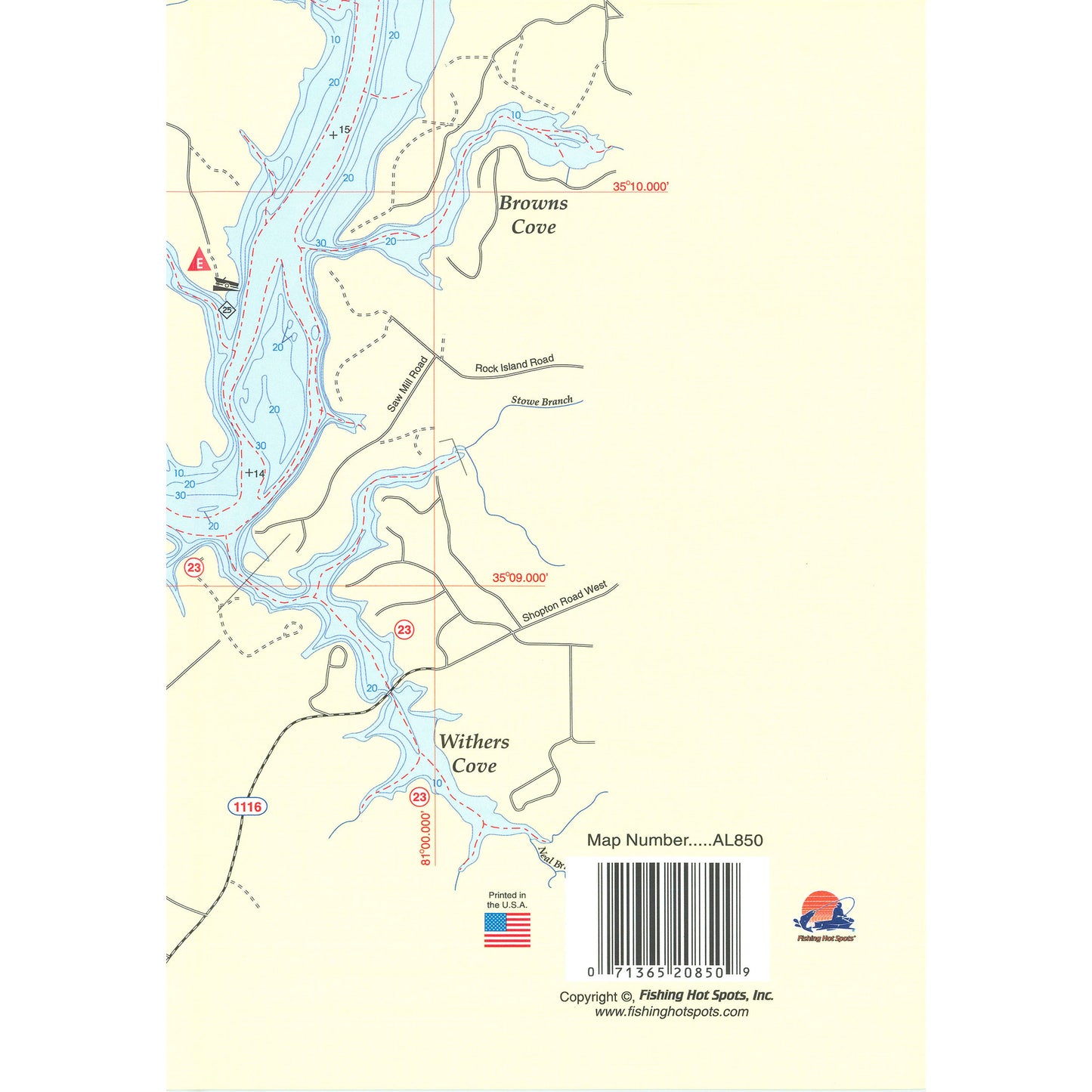 Lake Wylie Fishing Map (NC/SC)