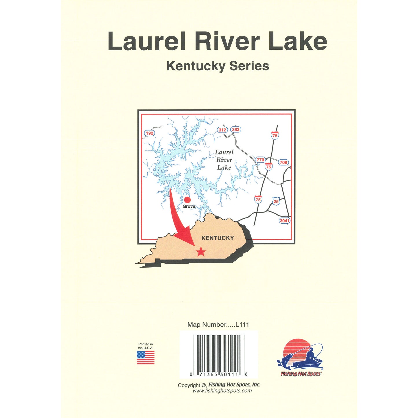 Laurel River Lake Fishing Map