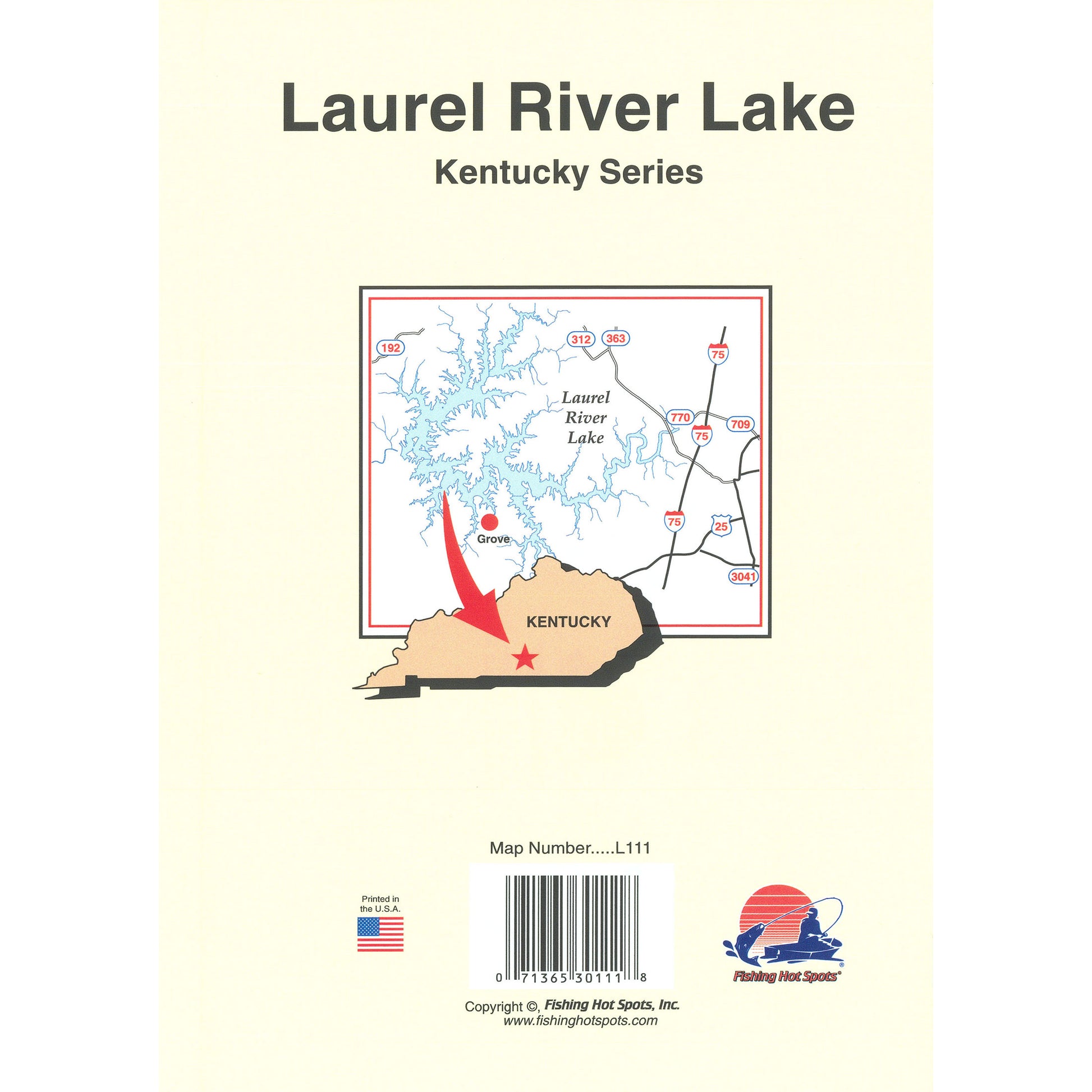 Laurel River Lake Fishing Map