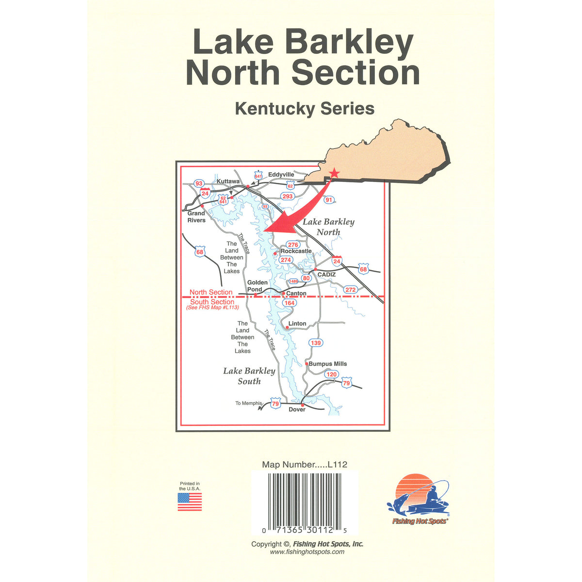 Lake Barkley North Fishing Map (Barkley Dam to Hwy 68/80 Bridge - KY)
