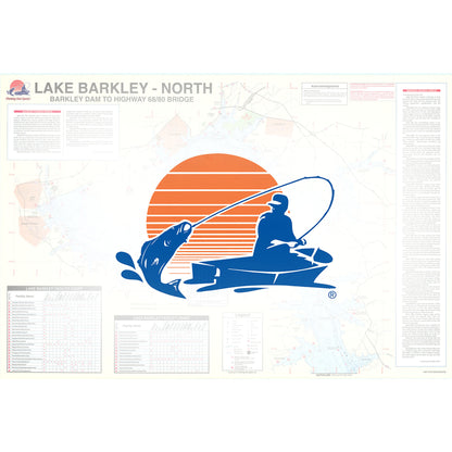 Lake Barkley North Fishing Map (Barkley Dam to Hwy 68/80 Bridge - KY)