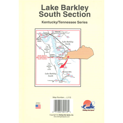 Lake Barkley South Fishing Map (Hwy 68 Bridge to Dover - TN/KY)