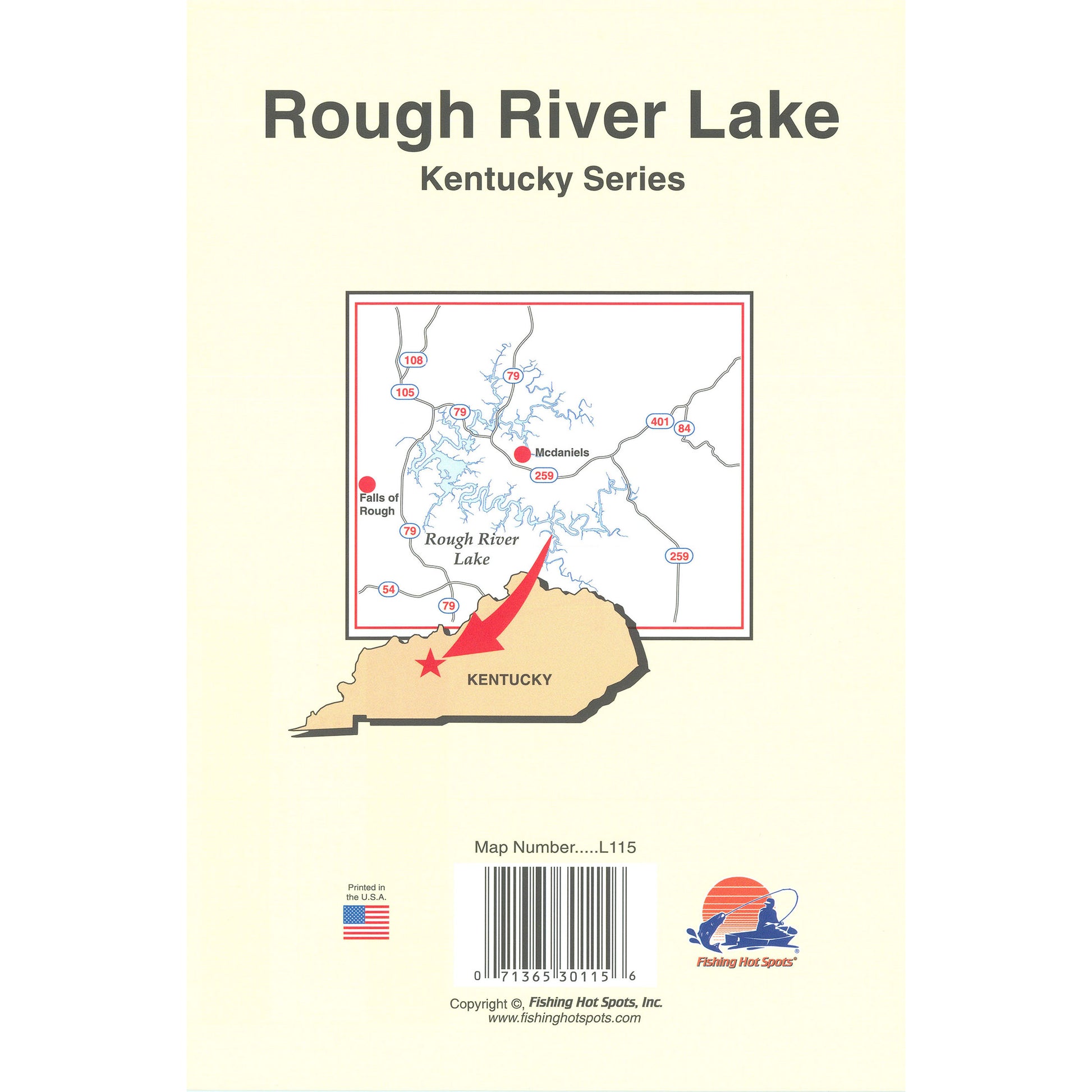 Rough River Lake (KY) Fishing Map