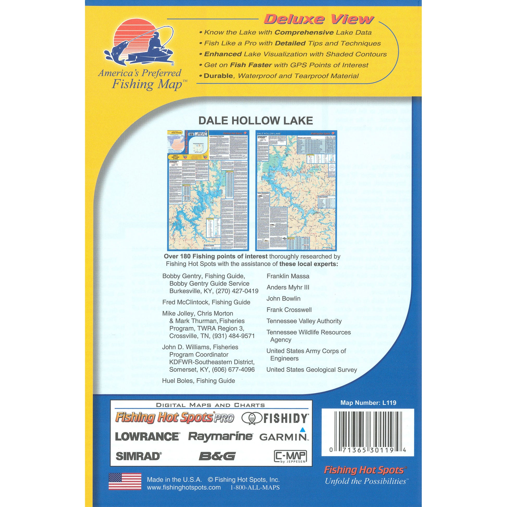 Dale Hollow Lake Fishing Map