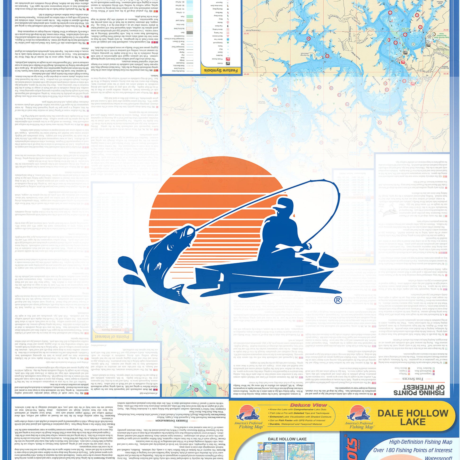Dale Hollow Lake Fishing Map