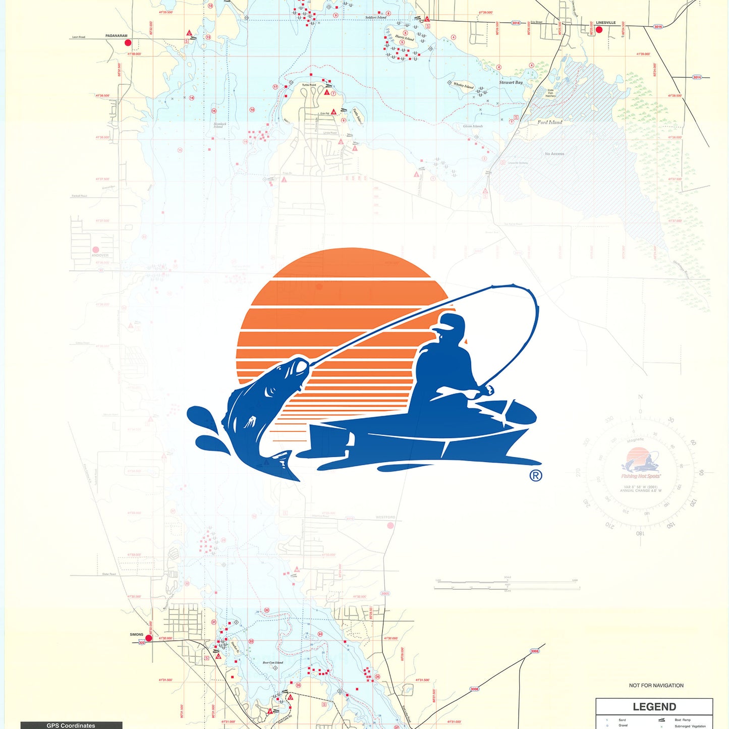 Pymatuning Lake Fishing Map