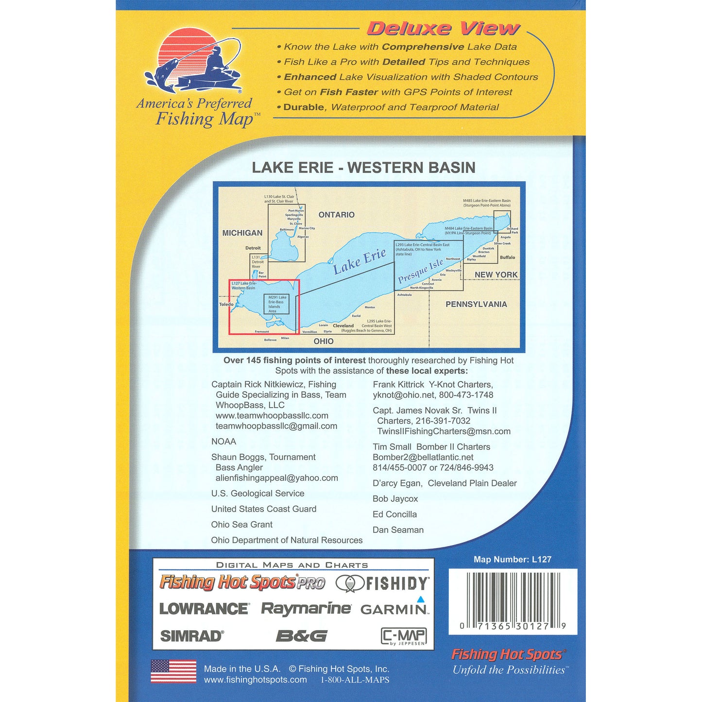 Lake Erie Fishing Map - Western Basin Fishing Map