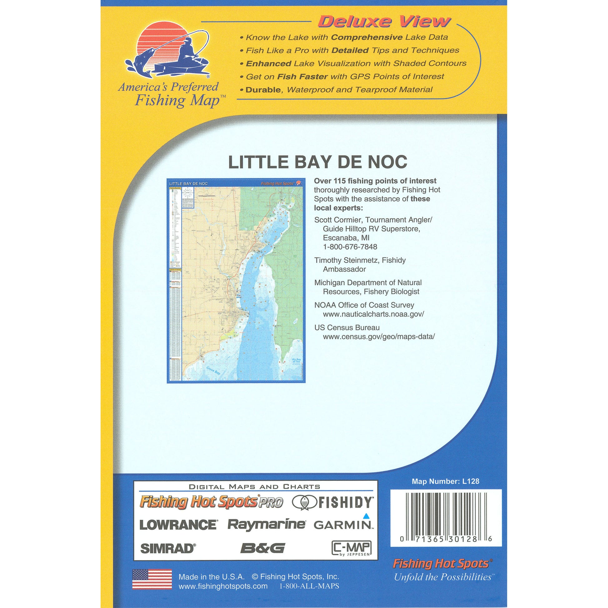 Little Bay de Noc Fishing Map