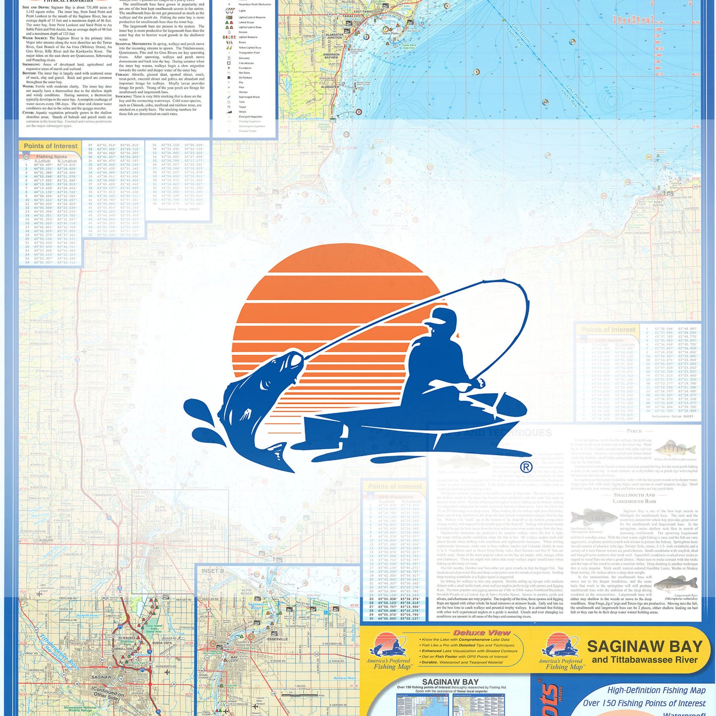 Saginaw Bay Fishing Map