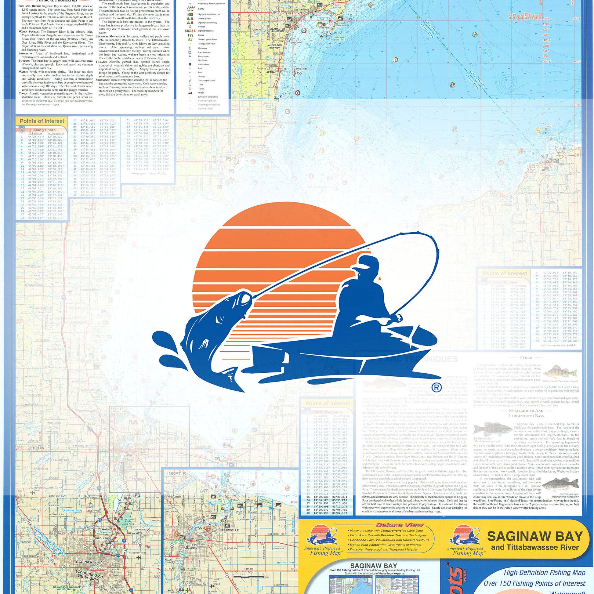 Saginaw Bay Fishing Map