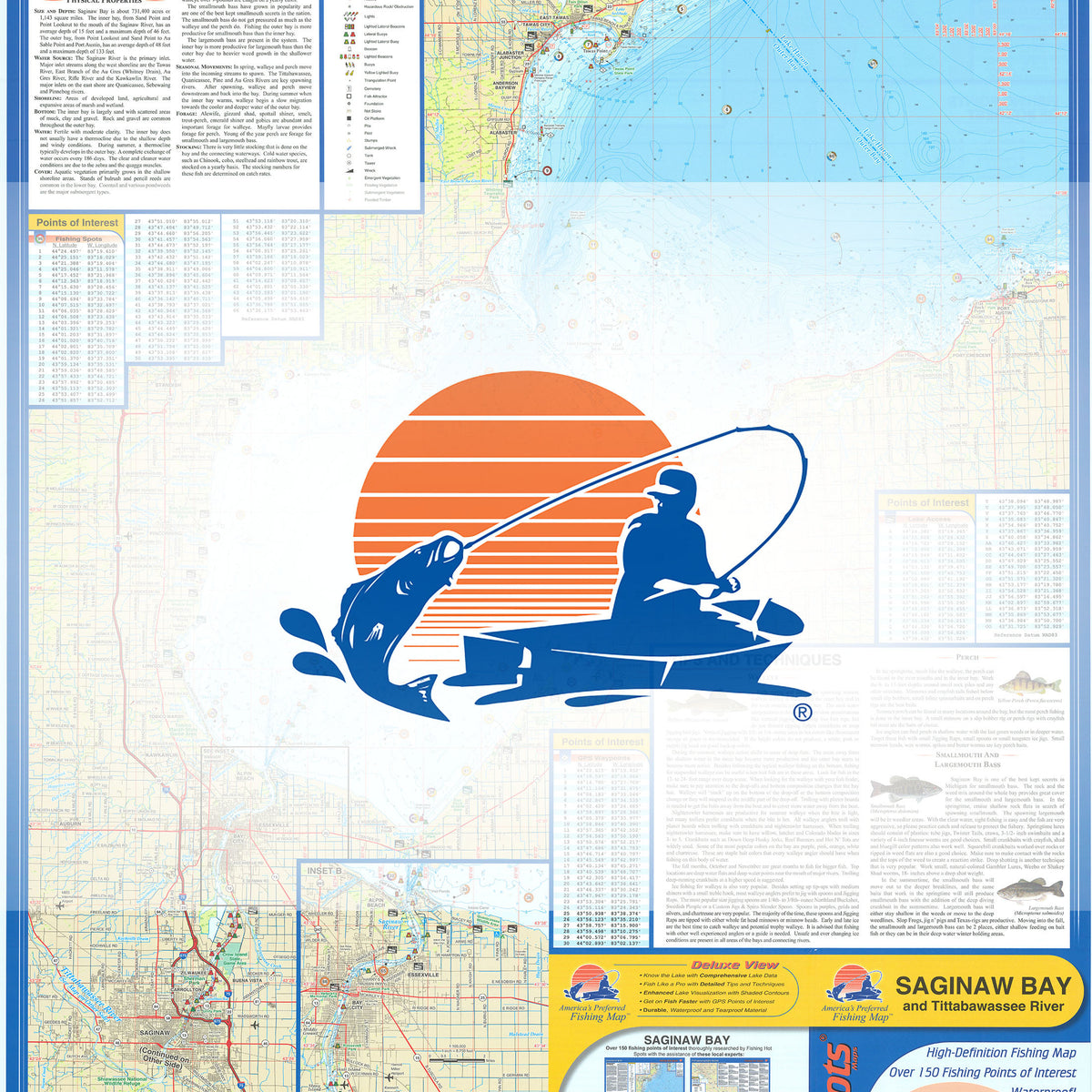 Saginaw Bay Fishing Map