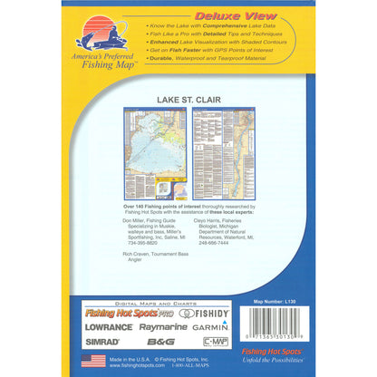 Lake St. Clair/St. Clair River Fishing Map (MI/ONT)
