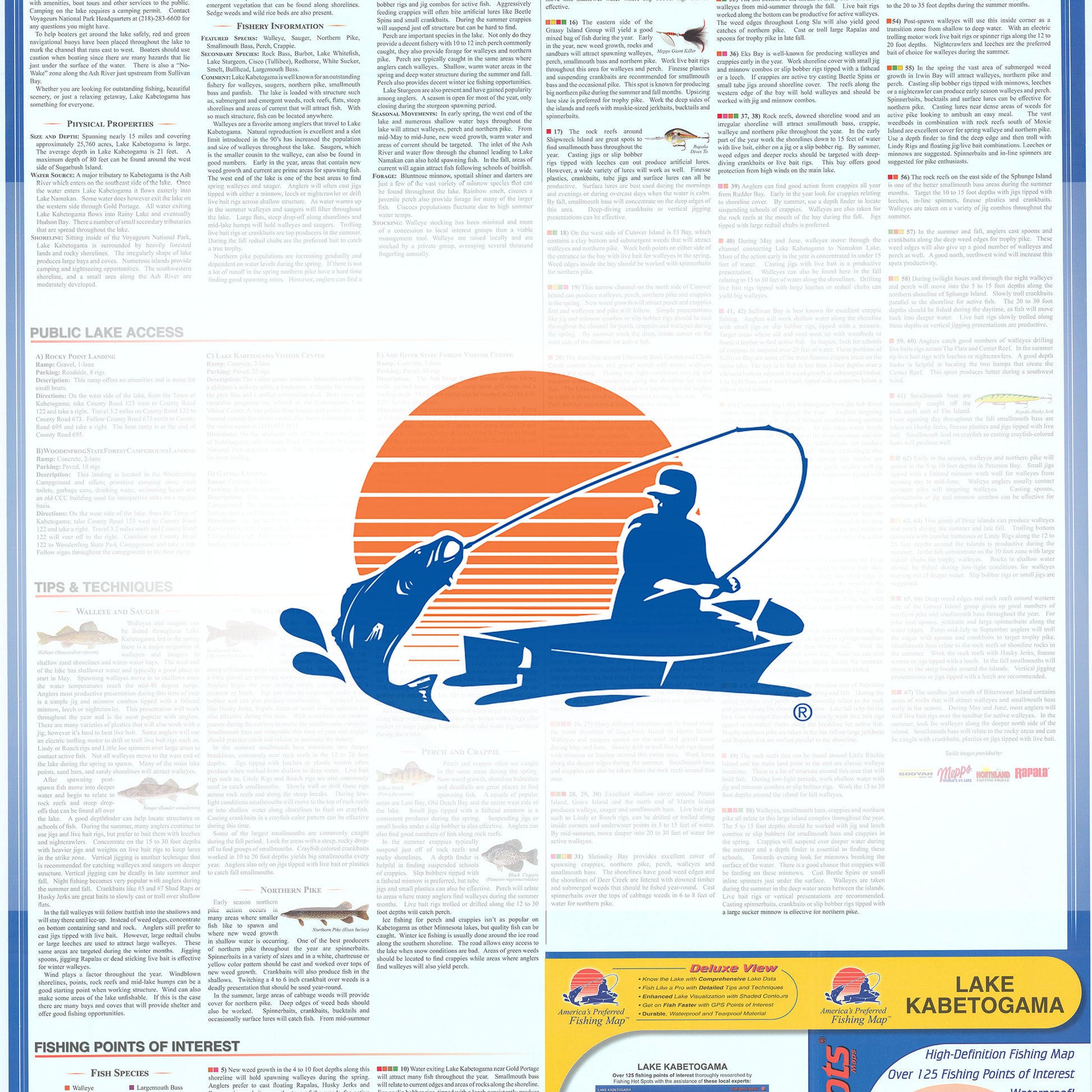 Kabetogama Lake Fishing Map