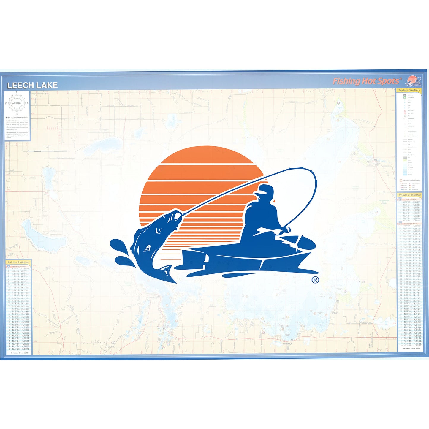 Leech Lake Fishing Map