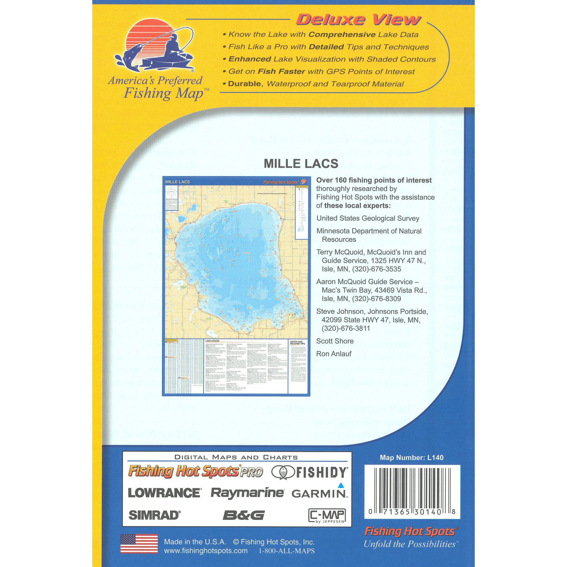Mille Lacs Fishing Map