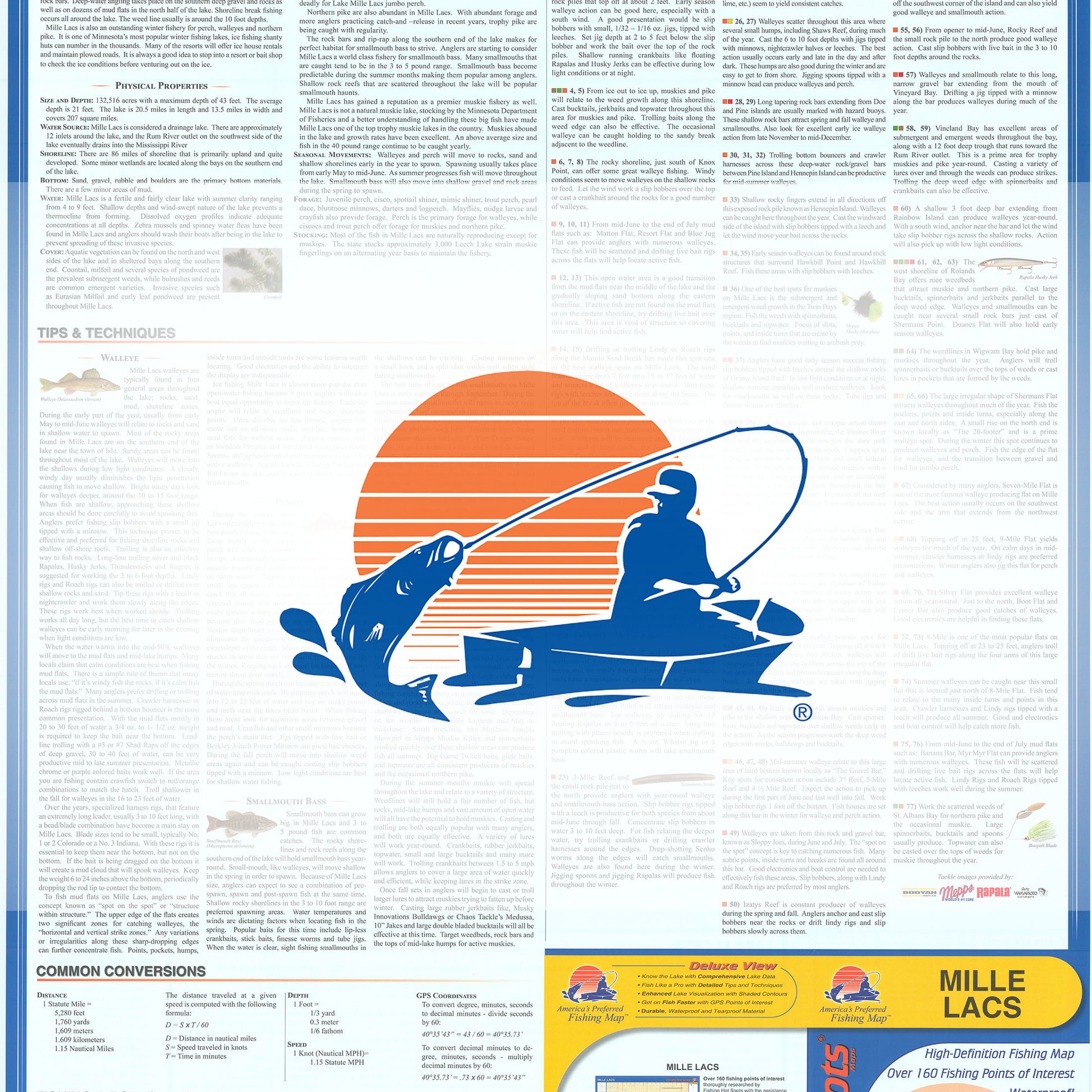 Mille Lacs Fishing Map