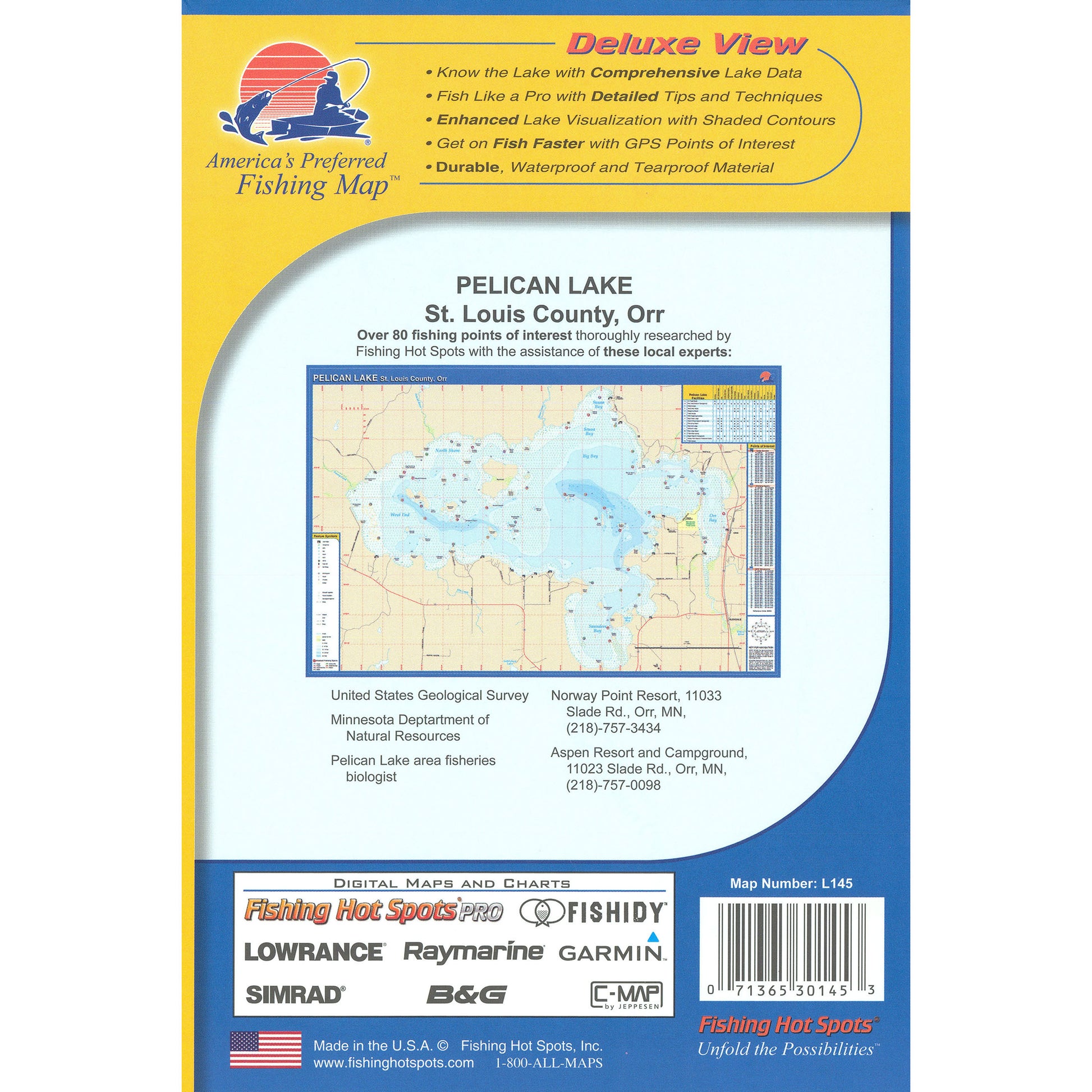 Pelican Lake Fishing Map (St. Louis Co. Orr)