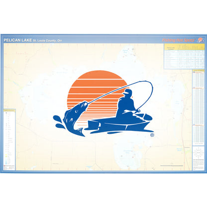 Pelican Lake Fishing Map (St. Louis Co. Orr)