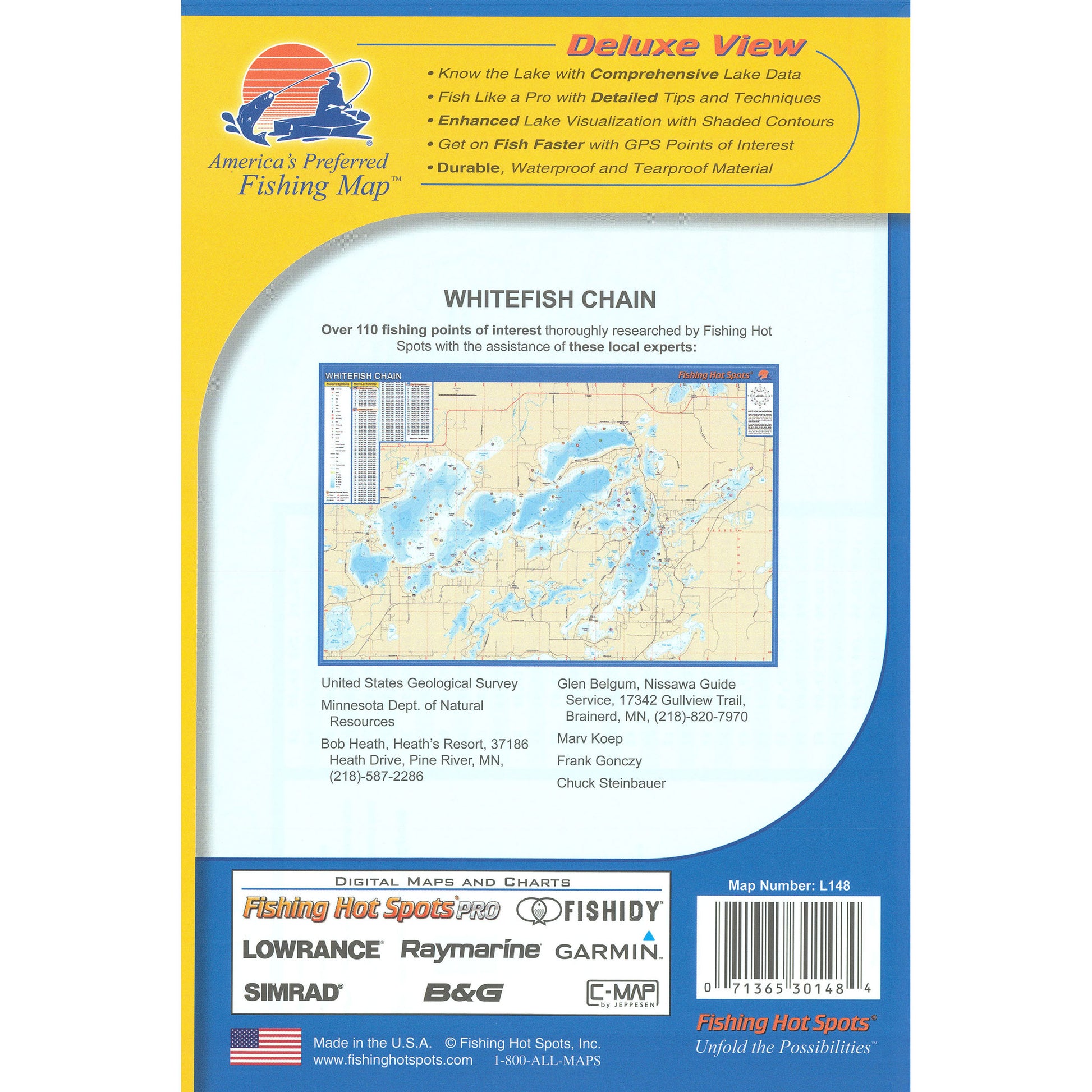 Whitefish Chain Fishing Map