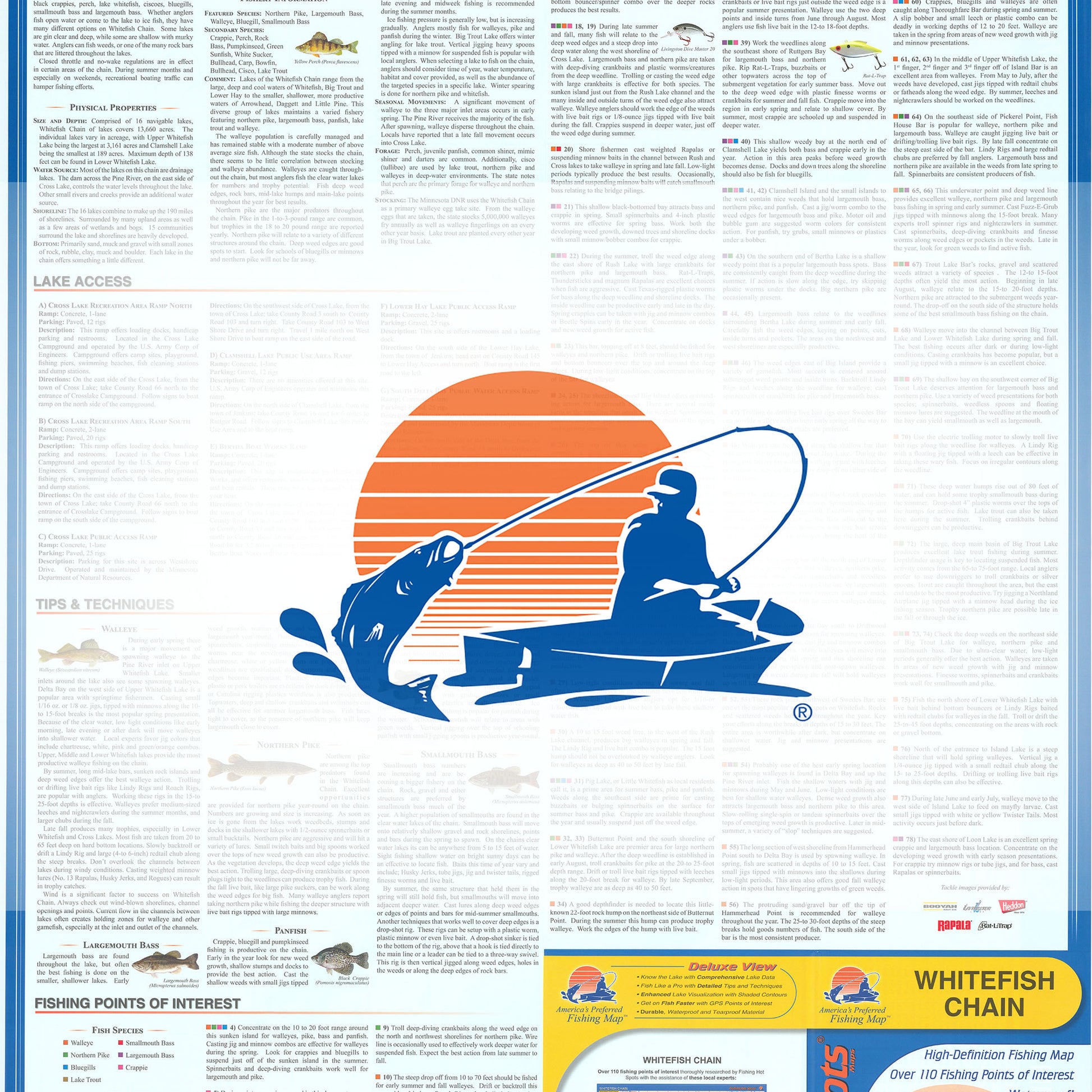 Whitefish Chain Fishing Map
