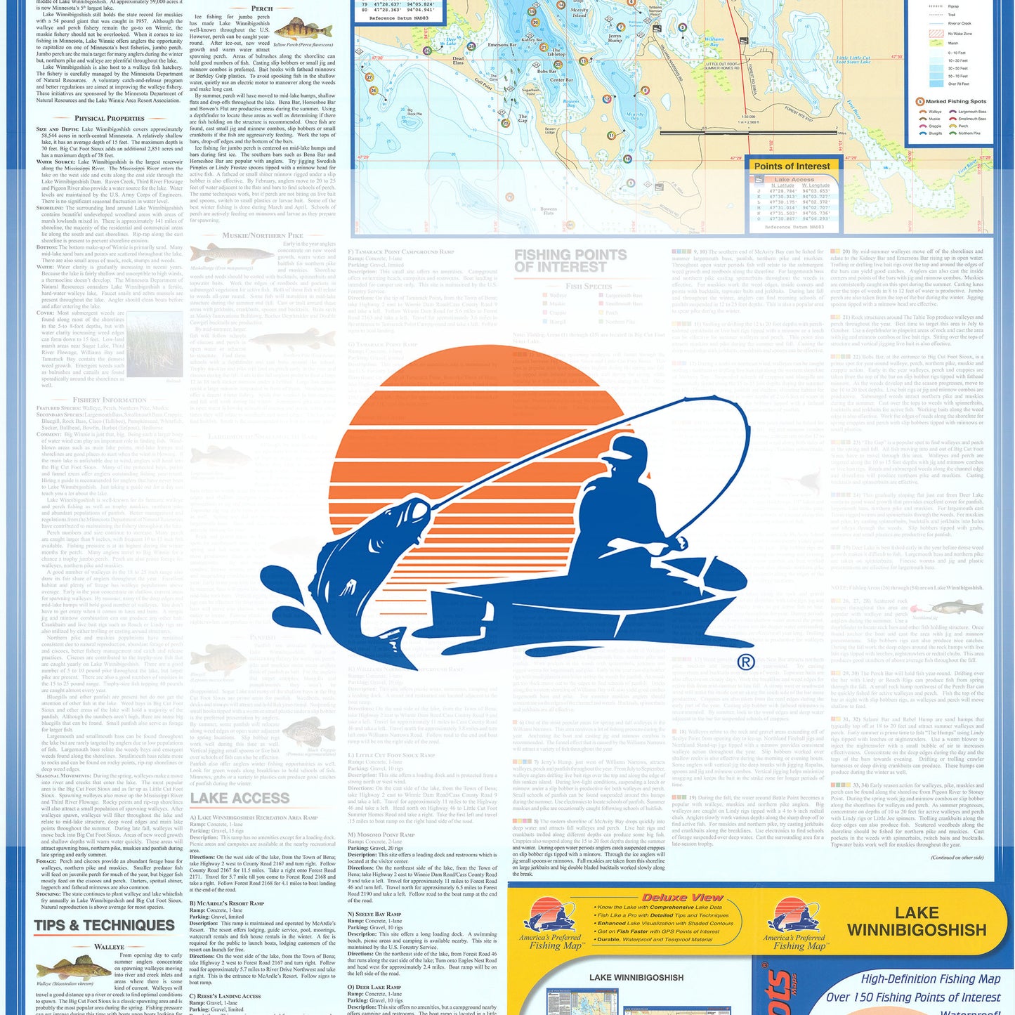 Lake Winnibigoshish Fishing Map