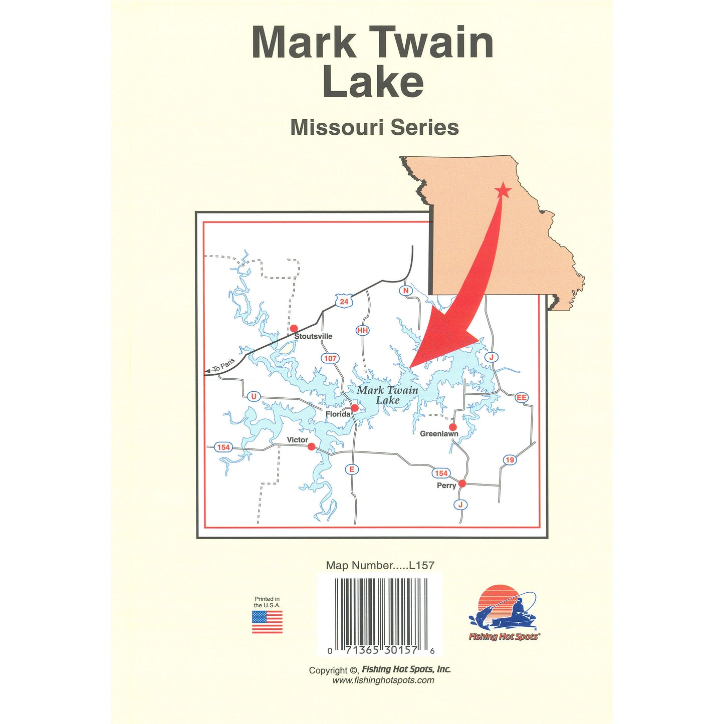 Mark Twain Lake Fishing Map