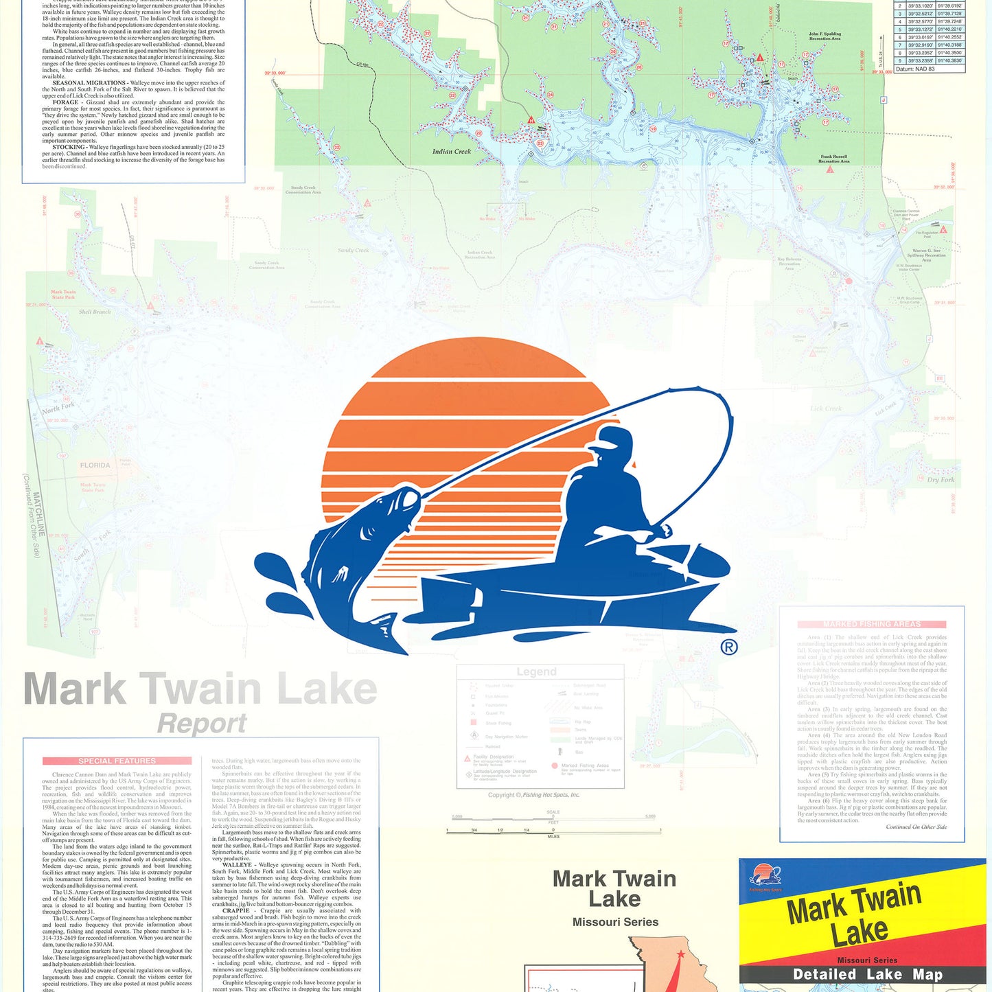 Mark Twain Lake Fishing Map