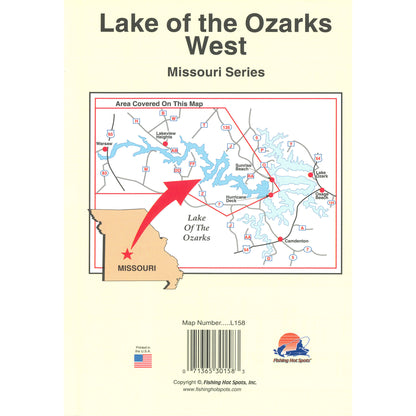 Lake of the Ozarks-West (Truman Dam to Hurricane Deck Bridge) Fishing Map