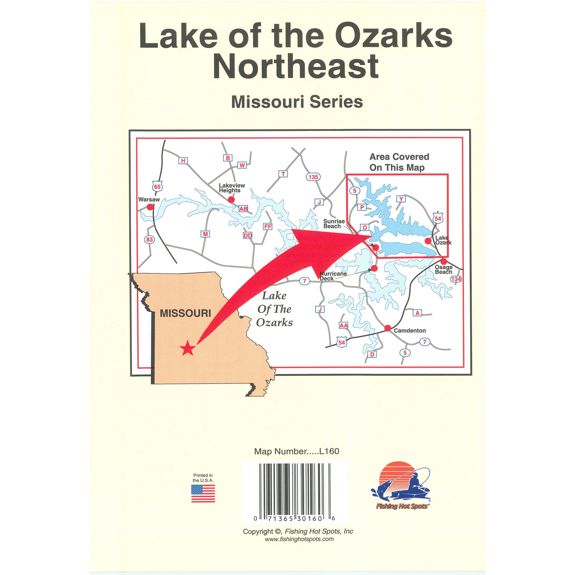 Lake of the Ozarks-Northeast (Milemarker 17 to Bagnell Dam) Fishing Map