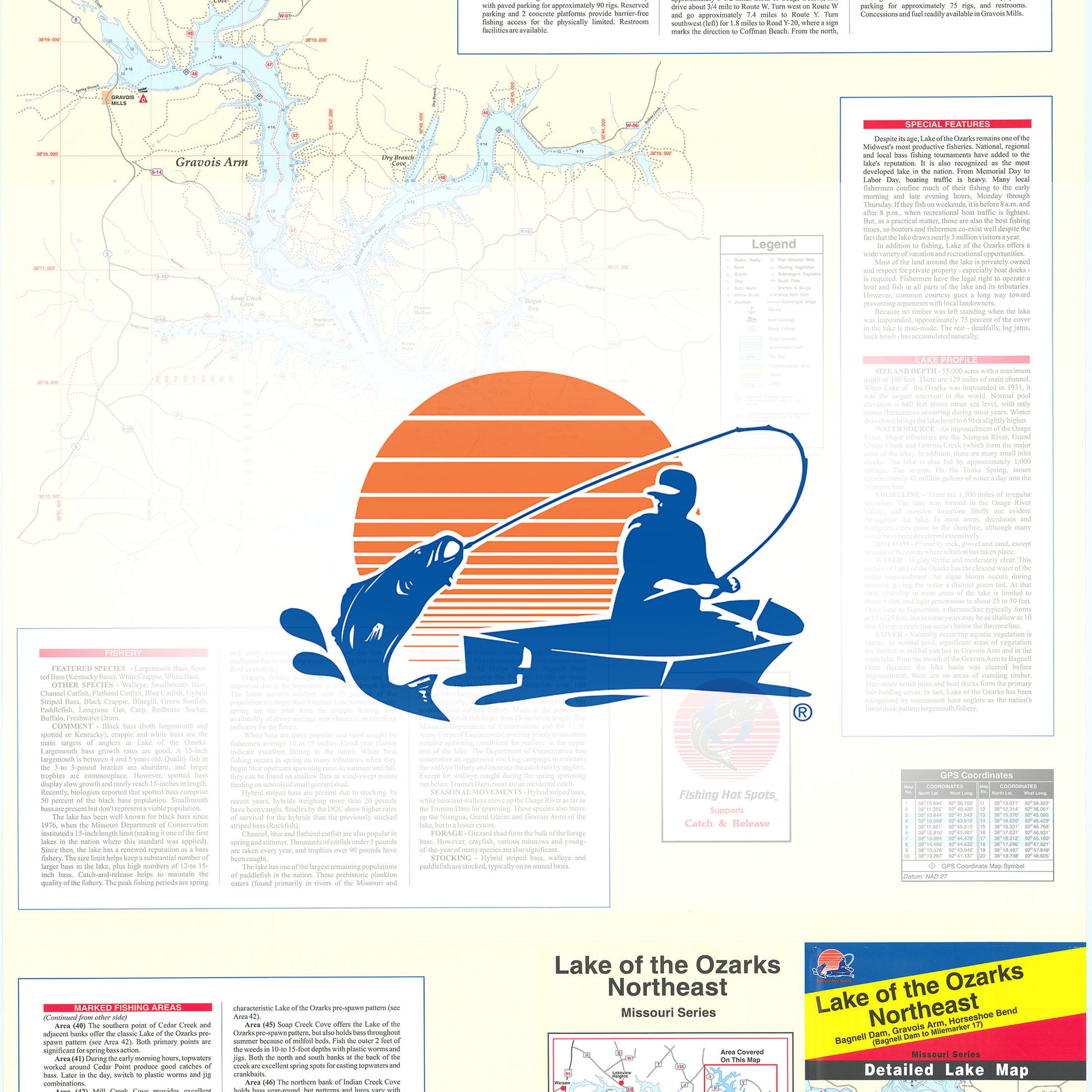 Lake of the Ozarks-Northeast (Milemarker 17 to Bagnell Dam) Fishing Map
