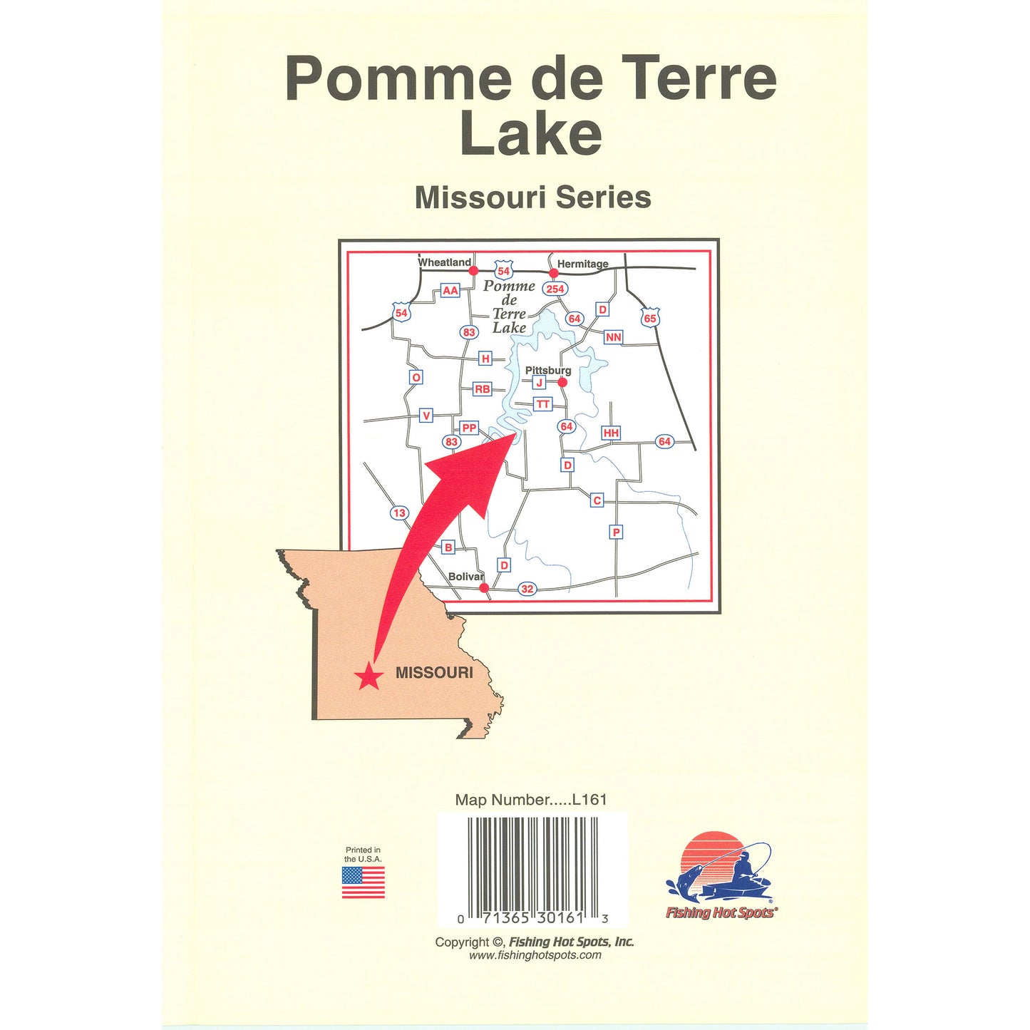 Pomme de Terre Lake Fishing Map